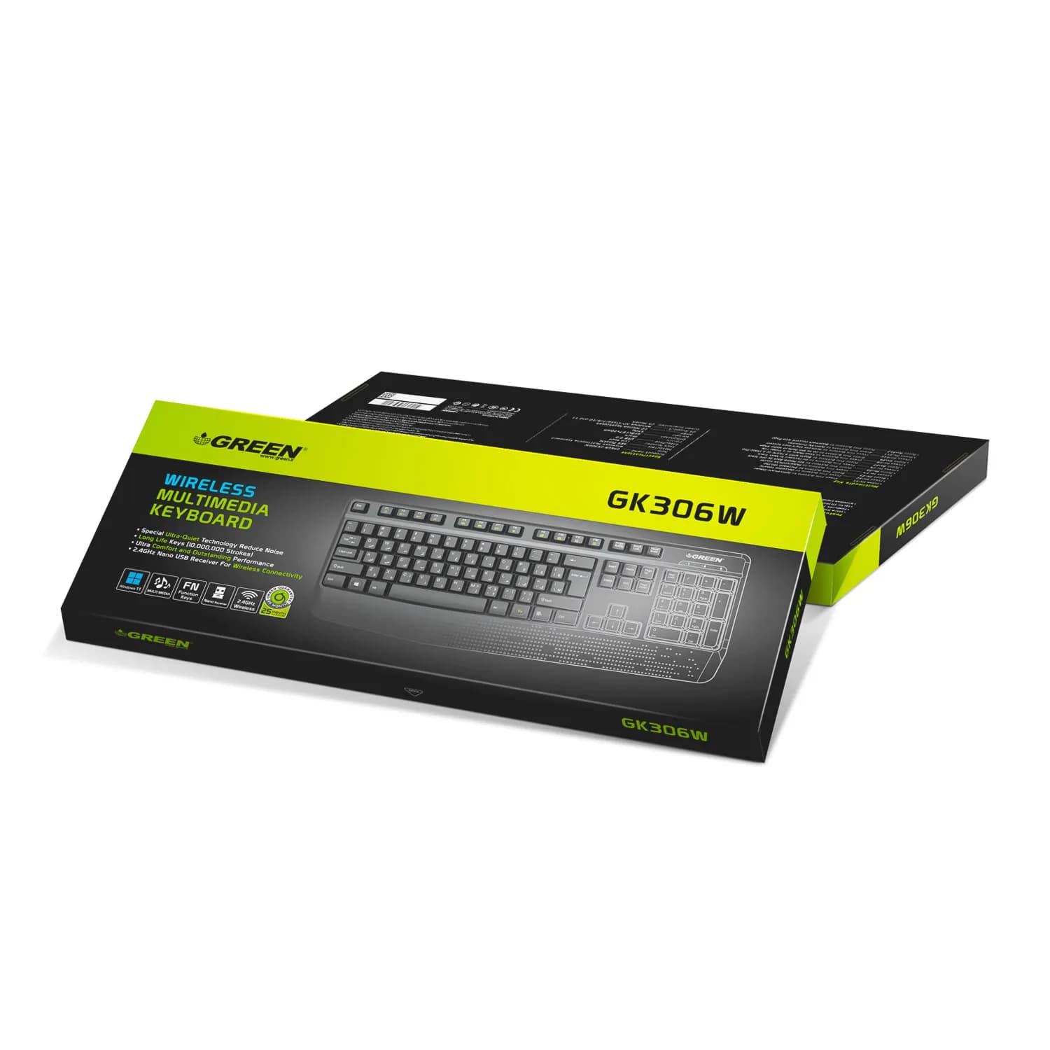 کیبورد بی‌سیم گرین مدل GK306W