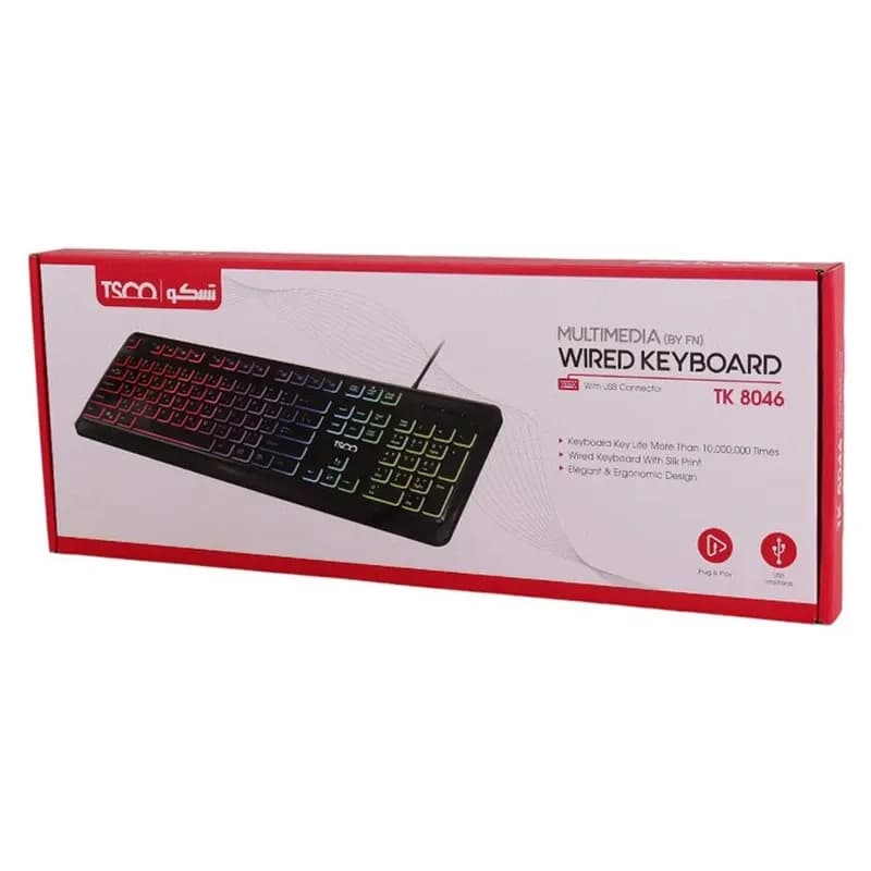کیبورد با سیم تسکو مدل TK 8046